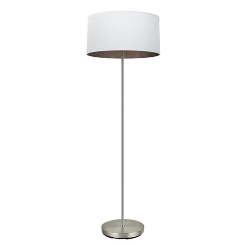 PRENDELUZ Wohnzimmerfuß Tatiana in Nickeloptik und weißem Rost, Maße: 162 x 40 x 40 cm. Ideal, um Ihrem Raum einen modernen und eleganten Touch zu verleihen. von PRENDELUZ