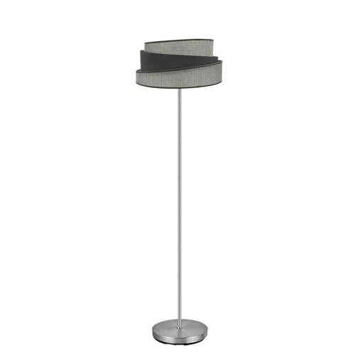 PRENDELUZ Wohnzimmerfuß mit E27-Fassung, Finish in Nickel und Grau, Maße: 162 x 40 x 40 cm, ideal für dekorative Beleuchtung in modernen Räumen. von PRENDELUZ