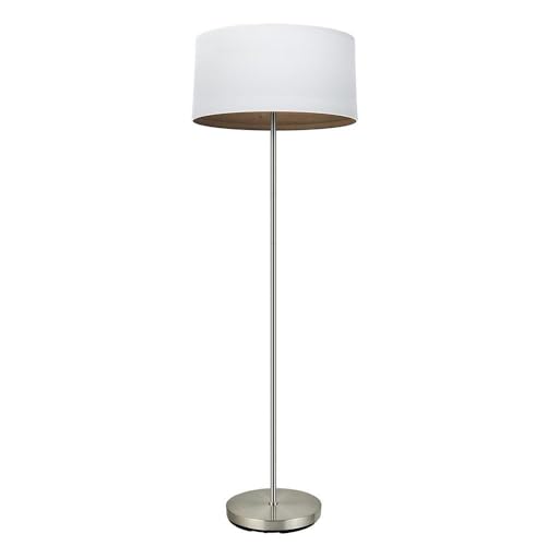 PRENDELUZ Wohnzimmertisch 1 x E27, Nickel/Weiß, dunkles Holz, Maße 162 x 40 x 40 cm, ideal für Dekoration und Funktionalität in modernen Räumen. von PRENDELUZ