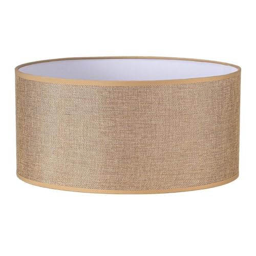 PRENDELUZ Zylindrischer Lampenschirm, 60 cm Durchmesser, 30 cm Höhe, Sackstoff und Jute, ideal zum Dekorieren im rustikalen und warmen Stil. PRENDELUZ Zylindrischer Lampenschirm, 60 cm Durchmesser, 30 cm Höhe, Sackstoff und Jute, ideal zum Dekorieren im rustikalen und warmen Stil. von PRENDELUZ