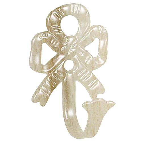 Raffhalter - 2-teiliges Set aus Schmiedeeisen in Elfenbein und Gold, ideal für Dekoration und Funktionalität zu Hause. Robust und elegant. von PRENDELUZ