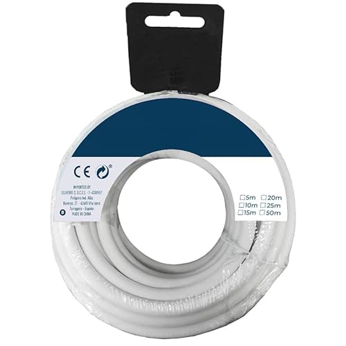 Schlauchtrommel, 5 m, Kabel auf weißer Spule, elektrisches Kabel für große Haushaltsgeräte, Kabelquerschnitt 3 x 2,5 mm Schlauchtrommel, 5 m, Kabel auf weißer Spule, elektrisches Kabel für große Haushaltsgeräte, Kabelquerschnitt 3 x 2,5 mm von PRENDELUZ
