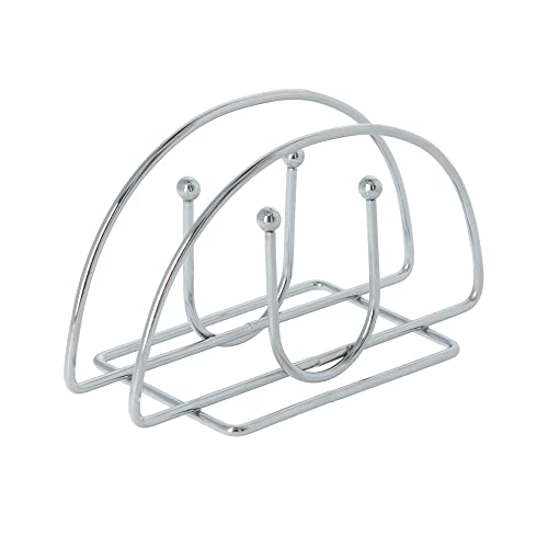 Serviettenhalter - verchromter Stahl, halbrunde Form, vertikales Design, ideal, um Servietten organisiert und in Reichweite zu halten. Serviettenhalter - verchromter Stahl, halbrunde Form, vertikales Design, ideal, um Servietten organisiert und in Reichweite zu halten. von PRENDELUZ