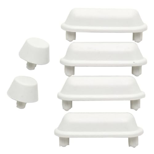 Set mit Stoppern aus Nylon zur Befestigung des WC-Sitzes, einfache Installation, langlebig und feuchtigkeitsbeständig. Ideal, um den Sitz sicher zu halten Set mit Stoppern aus Nylon zur Befestigung des WC-Sitzes, einfache Installation, langlebig und feuchtigkeitsbeständig. Ideal, um den Sitz sicher zu halten von PRENDELUZ