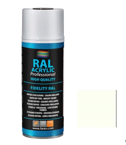 Spray - Elektroweiße Farbe RAL 9010 im 400-ml-Format, ideal für gleichmäßige und dauerhafte Oberflächen auf Metall- und Holzoberflächen von PRENDELUZ