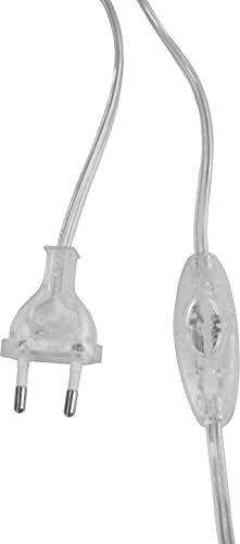 Steckdose mit Kabel und Schalter 1,5m transparent (Steckdose mit Kabel) von PRENDELUZ