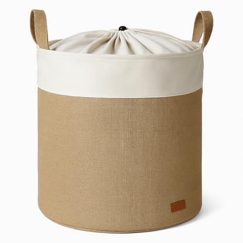 Prendi Home Spielzeug- und Wäschekorb aus Jute – Faltbare Aufbewahrungsbox, 37x40 cm, natürliche Optik mit Tiermotiv, ideal fürs Kinderzimmer, Wohnzimmer oder Badezimmer von PRENDİ HOME
