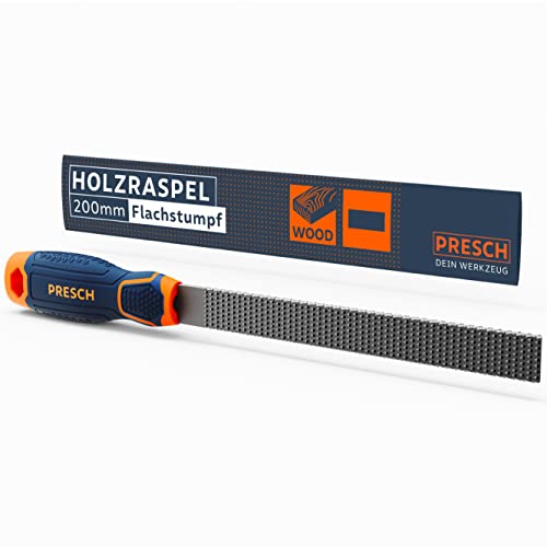 Presch Holzraspel Flachstumpf 200mm - Hochwertige Raspel mit doppelseitigem Hieb H2 für saubere Kantenbearbeitung in Hartholz oder Weichholz - Profi Holzfeile Presch Holzraspel Flachstumpf 200mm - Hochwertige Raspel mit doppelseitigem Hieb H2 für saubere Kantenbearbeitung in Hartholz oder Weichholz - Profi Holzfeile von PRESCH