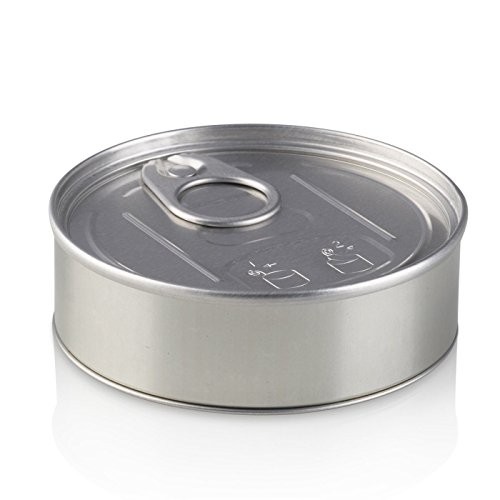 Pressitin Press It In Thunfischdosen, 100 ml, 3,5 g, schwarzer Deckel, selbstversiegelt, geruchsdicht, Tamperdose, Loop-Dose, 50 Stück von dutis