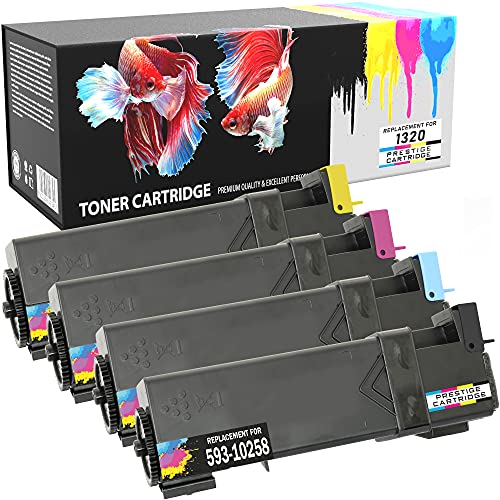 Prestige Cartridge 1320 Tonerkartuschen für Dell 1320/1320c/1320cn, 4-er Multipack, farbig sortiert von PRESTIGE CARTRIDGE
