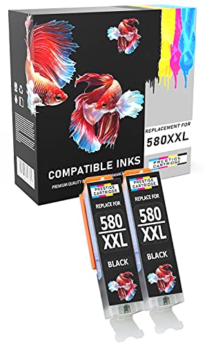 Prestige Cartridge 2 XXL Pigment Schwarz Tintenpatronen kompatibel für PGI-580PGBK XXL Pixma TR7550 TS6151 TS6251 TS6350 TS6351 TS705 TS8152 TS8250 TS8251 TS8252 TS9150 TS9550 TS9551 TS9551C Prestige Cartridge 2 XXL Pigment Schwarz Tintenpatronen kompatibel für PGI-580PGBK XXL Pixma TR7550 TS6151 TS6251 TS6350 TS6351 TS705 TS8152 TS8250 TS8251 TS8252 TS9150 TS9550 TS9551 TS9551C von PRESTIGE CARTRIDGE