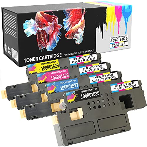 Prestige Cartridge 6010 Tonerkartuschen für Xerox Phaser 6000/6010/6010N, 4-er Multipack, farbig sortiert von PRESTIGE CARTRIDGE