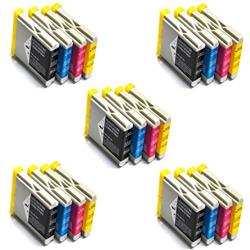 Prestige Cartridge LC1000 LC970 20er Pack Druckerpatronen für Brother DCP 130C 150C 330C 350C 540CN 750CW Fax 1360C 2480C MFC 235C 240CN 260C 345CW 660CN 885CW 3360C 5460CN schwarz cyan magenta gelb von PRESTIGE CARTRIDGE