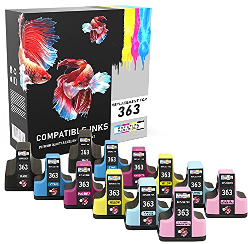 Prestige Cartridge Tintenpatrone HP363 passend zu HP Drucker Photosmart C5100, C5150, 12-er Pack, farbig sortiert von PRESTIGE CARTRIDGE