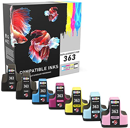 Prestige Cartridge Tintenpatrone HP363 passend zu HP Drucker Photosmart C5100, C5150, 7-er Pack, farbig sortiert von PRESTIGE CARTRIDGE