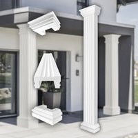 Prestige Decor - Säulen und Halbsäulen eckig teils kanneliert in 3 Größen, Fassadenstuck modern außen : Komplettset 1, Größe s - halbiert Prestige Decor - Säulen und Halbsäulen eckig teils kanneliert in 3 Größen, Fassadenstuck modern außen : Komplettset 1, Größe s - halbiert von PRESTIGE DECOR