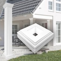 Prestige Decor - Säulen und Halbsäulen eckig voll kanneliert in 3 Größen, Fassadenstuck modern außen :Basis, Größe s - geschlossen von PRESTIGE DECOR