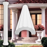 Prestige Decor - Säulen und Halbsäulen Fassade rund Set Auswahl 255mm LC101: Halbrund, Schaft breit kanneliert von PRESTIGE DECOR