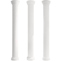 Säulen und Halbsäulen Fassade rund Set Auswahl 405mm LC103: Halbrund, Basis von PRESTIGE DECOR