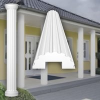 Säulen und Halbsäulen Fassade rund Set Auswahl 405mm LC103: Halbrund, Schaft kanneliert von PRESTIGE DECOR