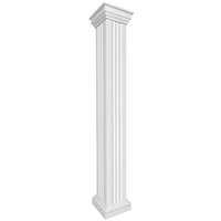 Säulen und Halbsäulen eckig teils kanneliert in 3 Größen, Fassadenstuck modern außen, Prestige Decor: Basis, Größe S - geschlossen von PRESTIGE DECOR