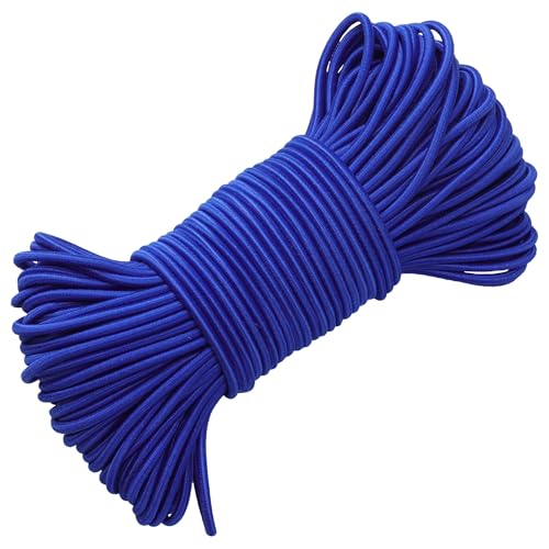 PRETEX Gummiband Expander 3mm x 30m - Spanngummi mit Latexkern - Gummiseil Expanderseil zuschneidbar - Spannseil Planenseil 30m lang - Bungee Cord - Blau von PRETEX