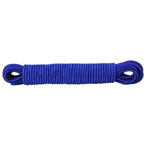 PRETEX Gummiband Expander 5mm x 20m - Spanngummi mit Latexkern - Gummiseil Expanderseil zuschneidbar - Spannseil Planenseil 20m lang - Bungee Cord - Blau von PRETEX