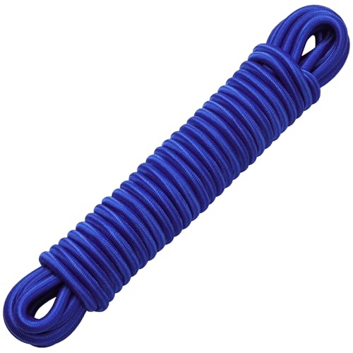 PRETEX Gummiband Expander 8mm x 10m - Spanngummi mit Latexkern - Gummiseil Expanderseil zuschneidbar - Spannseil Planenseil 10m lang - Bungee Cord - Blau von PRETEX