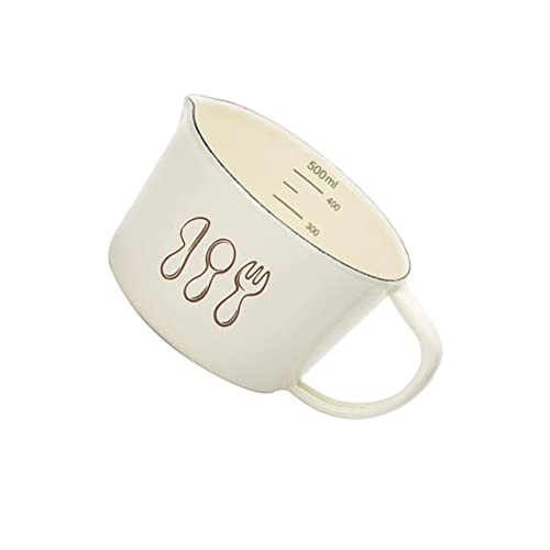 1 Stück Abgestufter Messbecher Kaffeetasse Teetassen Kaffeesahne Hafersahne Messbecher Becher Mit Deckel Flüssigkeitskännchen Pfanne Küchenutensil Kaffeetasse Mit Waage PRETYZOOM von PRETYZOOM