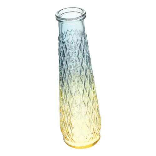 PRETYZOOM Elegante Geometrische Reliefglasvase Für Blumenarrangement Auf Dem Schreibtisch Moderne Wohnkultur Für Das Wohnzimmer Im Büro von PRETYZOOM