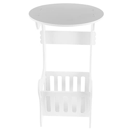 PRETYZOOM 1 PC Einfacher Runder Teetisch Beistelltisch Couchtisch Nachttisch Rund Kleiner Tisch Über Dem Bett Geformte Mini Rundtische Nachttisch Moderner Aufbewahrungskreis Wpc von PRETYZOOM