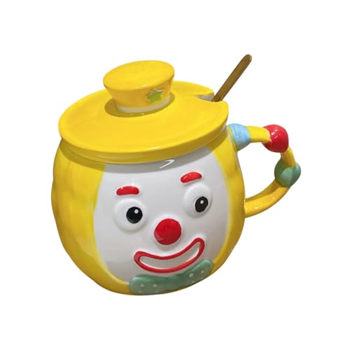 PRETYZOOM 1 Satz Entzückende Tasse Neuartige Kaffeetassen Tassen Trinken Trinkbecher Schlafzimmer Dekorationsideen Wasserbecher Im Clown-design Multifunktion Büro Reise-becher Keramik von PRETYZOOM