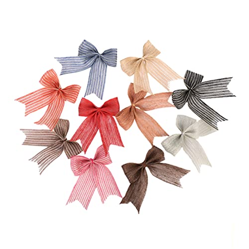 PRETYZOOM 1 Satz Fisch Seidenschleife Weihnachtsdekorationen Weihnachtsgeschenkdekorationen Dekorativ Seidenband Ribbon Christbaumschmuck Bowknot-schmuck Fisch Zerkleinerter 10 Stück von PRETYZOOM