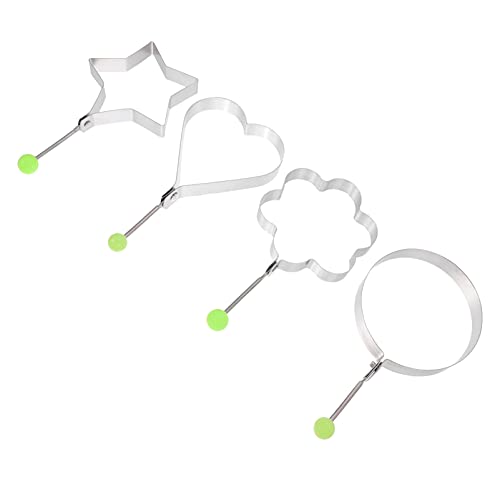 PRETYZOOM 1 Satz Kreative Eierkochringe Aus Diy Spiegelei Formen Rund Blume Stern Herz Wiederverwendbar Und Antihaftbeschichtet 12 Stück von PRETYZOOM