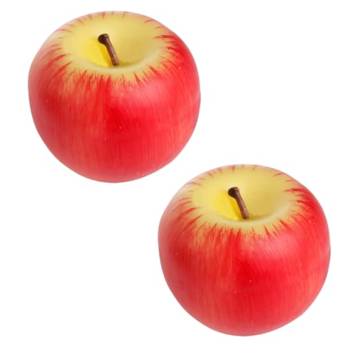 PRETYZOOM 1 Satz Simulation Apfel Kerze Dekorativ Ornamente Rot Drinnen Dekoration Led Künstliche Früchte Weihnachts Party Weihnachtskerze Kerzen Für Weihnachten Kerzenschmuck Wachs 2 Stück von PRETYZOOM