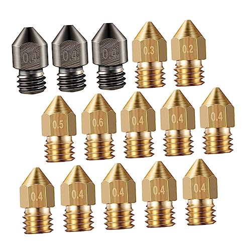 PRETYZOOM 1 Satz Teiliges Drucker Extruder Düsen Gehärteter Stahl Präzise Verschleißfest Verstopfend Kompatibel Für Drucker Wartung Und 15 Stück PRETYZOOM 1 Satz Teiliges Drucker Extruder Düsen Gehärteter Stahl Präzise Verschleißfest Verstopfend Kompatibel Für Drucker Wartung Und 15 Stück von PRETYZOOM