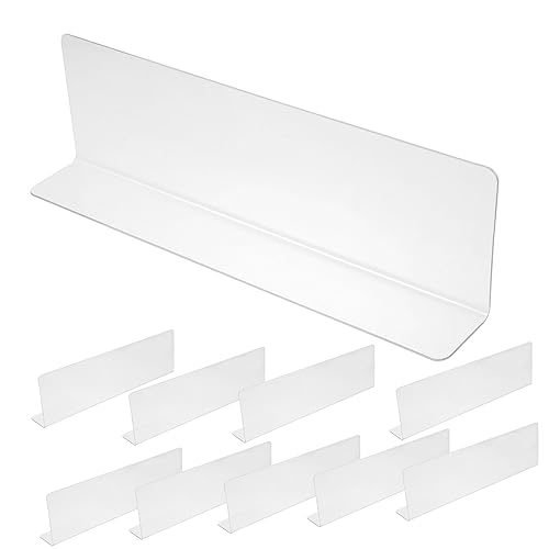 PRETYZOOM 10 Stück Regalteiler L-Form aus PVC Verstellbare Schrankteiler für Klare Organisation Transparent für Schrank Küche und Büro und Einfach Wiederverwendbar PRETYZOOM 10 Stück Regalteiler L-Form aus PVC Verstellbare Schrankteiler für Klare Organisation Transparent für Schrank Küche und Büro und Einfach Wiederverwendbar von PRETYZOOM