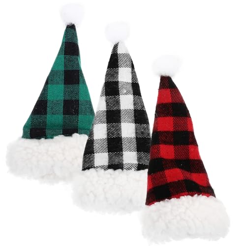PRETYZOOM 1 Satz Weihnachtsmütze Messer Und Gabeltasche Weihnachtsschmuck Geschirr Weihnachtsschmuck Schachteln Besteck LED Lichter Mini Weihnachtsbaumhüte Dekorative 12 Stück von PRETYZOOM