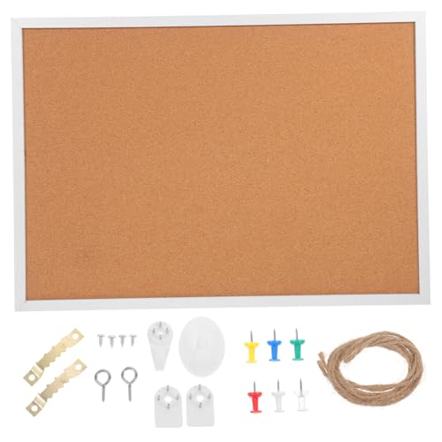 PRETYZOOM 1 Satz Weiß Gerahmtes Korkbrett Kleine Tafel Büro Korkplatte Mini-korktafel Bretter Korkboards Schild Nachricht Schwarzes Korkbrett Wandtafel Fototafel Für Die Wand Hölzern von PRETYZOOM