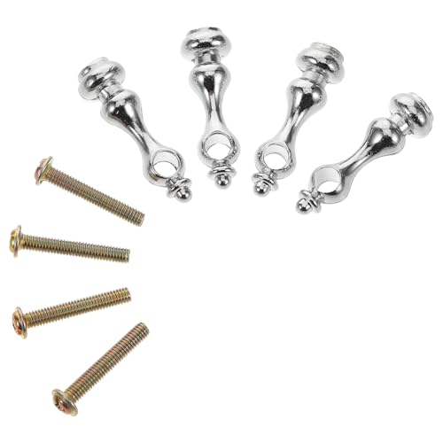 PRETYZOOM 1 Satz Zäune Zubehör Automatischer Drehknopf Super Großes Stirnband Fensteraufkleber Teile Halterung Reifen Abdichten Halterung Halterung Chromadapter Silver Zinklegierung 4 Stück von PRETYZOOM