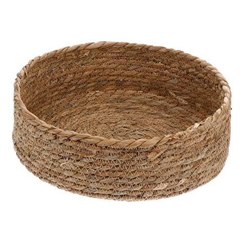 PRETYZOOM 1 Stk Aufbewahrungskorb aus Stroh Einweihungsgeschenke kleine Aufbewahrungskörbe aus Rattan brötchenkorb Geflochtener Blumenkorb Küchenversorgung Handbuch Brotkorb Obst Container von PRETYZOOM