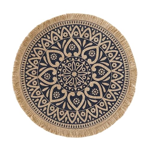 PRETYZOOM 1 Stück Jute Tischmatte Platzset aus Hochwertigem Jute mit Fransen Wiederverwendbar und Pflegeleicht für Tischdekoration bei Festen und Besonderen Anlässen PRETYZOOM 1 Stück Jute Tischmatte Platzset aus Hochwertigem Jute mit Fransen Wiederverwendbar und Pflegeleicht für Tischdekoration bei Festen und Besonderen Anlässen von PRETYZOOM