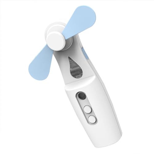 PRETYZOOM 1 Stück USB Wiederaufladbarer Tragbarer Handventilator mit Sprühnebel Mini Kühlventilator für Persönliche Nutzung für Sommeraktivitäten Blau PRETYZOOM 1 Stück USB Wiederaufladbarer Tragbarer Handventilator mit Sprühnebel Mini Kühlventilator für Persönliche Nutzung für Sommeraktivitäten Blau von PRETYZOOM