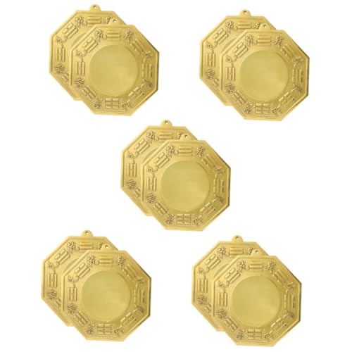 PRETYZOOM 10 STK Bagua-Spiegel aus reinem Kupfer Bagua hängen traditionelle Feng-Shui-Verzierung espejos schreibtischdeko Schreibtisch Dekoration Wohnkultur Metallspiegel hängende Verzierung von PRETYZOOM