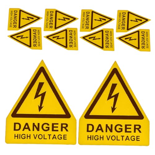 PRETYZOOM 10stücke Hochspannungssicherheitswarnetiketten Selbstklebende Warnaufkleber Aus Pvc Für Schaltkästen Maschinen Industrieanlagen Zur Elektrischen Gefahrkennzeichnung von PRETYZOOM