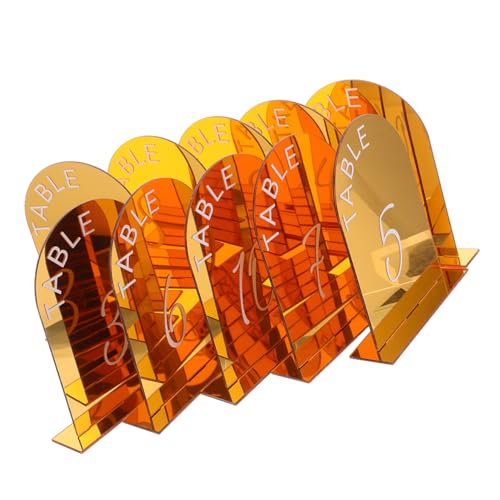 PRETYZOOM 10 Stück Menühalter Doppelseitige Tischnummern Für Hochzeiten Für Restaurants Hochzeitsnummernschild Tischnummern Für Gold PRETYZOOM 10 Stück Menühalter Doppelseitige Tischnummern Für Hochzeiten Für Restaurants Hochzeitsnummernschild Tischnummern Für Gold von PRETYZOOM