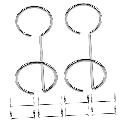 PRETYZOOM 10 Stück Teiliges Acryl Tischkartenhalter Doppelte Metall Binderinge Stabile Transparente Preisschildhalter Clips Einfach zu Bedienen Langlebig für und Tischkartenanzeigen von PRETYZOOM