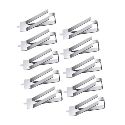 PRETYZOOM 10 Stück Teiliges Edelstahl Glasbett Clip Stabile Halterung für Glasplattformen Langlebige Federklemme zur Fixierung Des Heizbetts Einfache Montage für DIY und Reparatur von PRETYZOOM