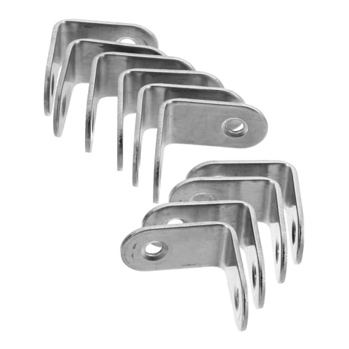 PRETYZOOM 10 Stück Teiliges Edelstahl Winkelverbinder Metallwinkel Regalhalter Montagewinkel Rostfrei Robust für Möbel Büro Heimwerker Reparatur von PRETYZOOM