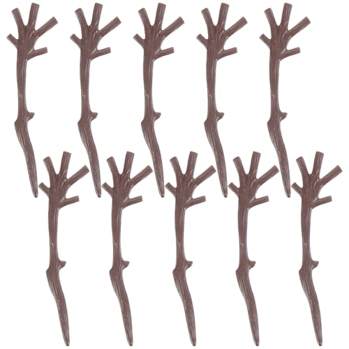 PRETYZOOM 100 Stück/50 Paar künstliche Weihnachtsschneemannhände, Mini getrocknete Baumzweige für DIY Schneemann Arm, Kunststoffgeweih für Handwerk, Winterpartyzubehör von PRETYZOOM